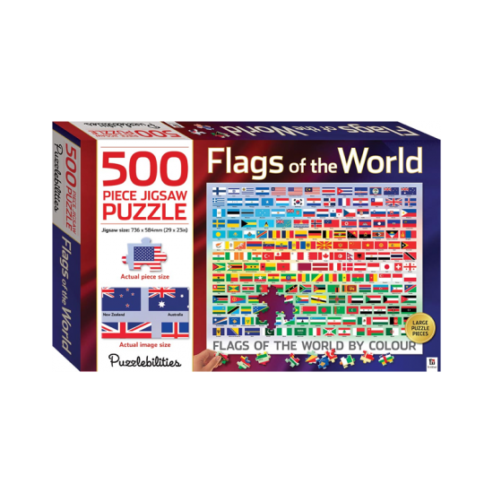 Flags Of The World By Colour - 500 Pieces Jigsaw Puzzle