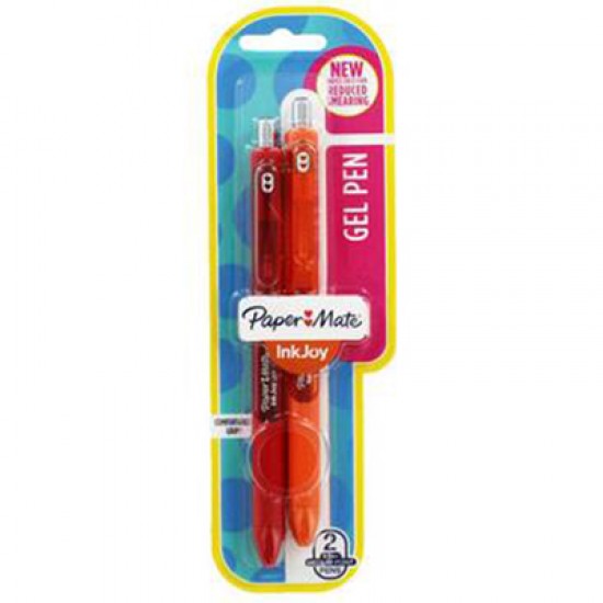 Paper Mate Inkjoy Gel Pen Pack / 0.7mm (Pack of 2) Medium Point (Red+Other Colours)